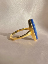Load image into Gallery viewer, Antique 18k Lapis Lazuli Cameo Ring Wedgwood 1800s