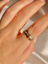 Load image into Gallery viewer, Vintage 9k Diamond Belt Buckle Band 1972