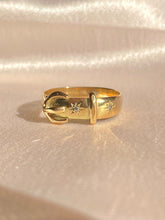 Load image into Gallery viewer, Vintage 9k Diamond Belt Buckle Band 1972