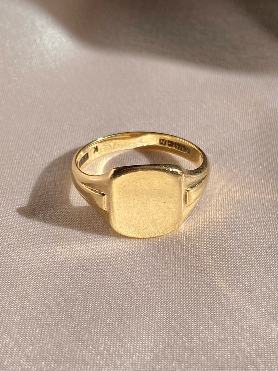 アクセサリー 1958's 9k Gold Signet Ring SUPERB QUALITY VINTAGE ENGLISH 9K GOLD SIGNET RING PINKY