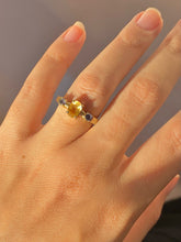 Load image into Gallery viewer, Vintage 9k Citrine Tanzanite Ring