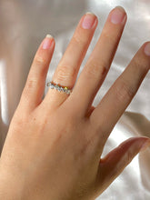 Load image into Gallery viewer, Vintage 9k White Gold Diamond Braided Band