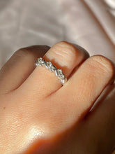 Load image into Gallery viewer, Vintage 9k White Gold Diamond Braided Band