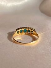 Load image into Gallery viewer, Antique 18k Turquoise Boat Ring 1899