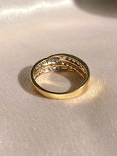 Load image into Gallery viewer, Vintage 9k Diamond Pave Crossover Ring