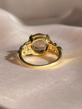 Load image into Gallery viewer, Vintage 9k Smokey Quartz Diamond Checker Ring