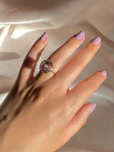 Load image into Gallery viewer, Vintage 9k Amethyst Pearl Target Ring
