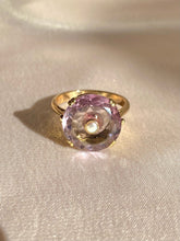 Load image into Gallery viewer, Vintage 9k Amethyst Pearl Target Ring