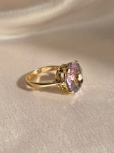 Load image into Gallery viewer, Vintage 9k Amethyst Pearl Target Ring