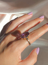 Load image into Gallery viewer, Vintage 9k Amethyst Oval Cocktail Ring