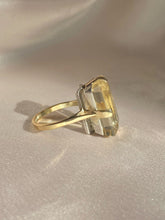 Load image into Gallery viewer, Vintage 9k Pale Citrine Cocktail Ring 1984