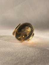 Load image into Gallery viewer, Vintage 9k Avant Garde Smokey Quartz Cocktail Ring