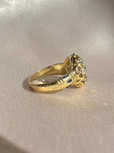 Load image into Gallery viewer, Antique 14k Diamond Old Mine Cut Cluster Ring