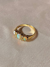 Load image into Gallery viewer, Antique 18k Opal Diamond Cabochon Boat Ring