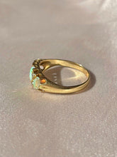 Load image into Gallery viewer, Antique 18k Opal Diamond Cabochon Boat Ring