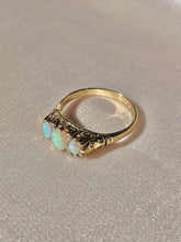 Load image into Gallery viewer, Vintage 9k Opal Diamond Cabochon Boat Ring 1987