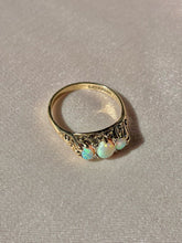 Load image into Gallery viewer, Vintage 9k Opal Diamond Cabochon Boat Ring 1987