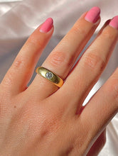 Load image into Gallery viewer, Vintage 18k Diamond Flush Solitaire Ring