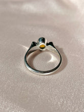 Load image into Gallery viewer, Vintage 9k White Gold Opal Diamond Ring 1983