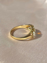 Load image into Gallery viewer, Antique 18k Opal Diamond Cabochon Boat Ring
