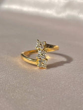 Load image into Gallery viewer, Vintage 18k Diamond Flower Waterfall Ring