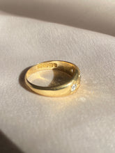 Load image into Gallery viewer, Antique 18k Diamond Trilogy Gypsy Ring 1901