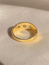 Load image into Gallery viewer, Antique 18k Diamond Trilogy Gypsy Ring 1901