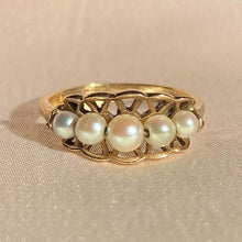 Load image into Gallery viewer, Vintage Pearl Boat Ring 1989