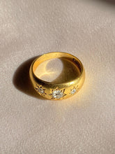 Load image into Gallery viewer, Antique 18k Diamond Trilogy Gypsy Ring 1909