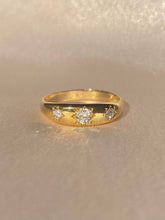 Load image into Gallery viewer, Antique 18k Diamond Skinny Trilogy Gypsy Ring