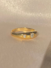 Load image into Gallery viewer, Antique 18k Diamond Skinny Trilogy Gypsy Ring