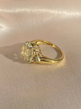 Load image into Gallery viewer, Vintage 10k Green Amethyst Diamond Floral Ring