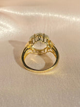 Load image into Gallery viewer, Vintage 10k Green Amethyst Diamond Floral Ring