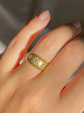 Load image into Gallery viewer, Antique 18k Diamond Trilogy Filigree Gypsy Ring