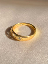 Load image into Gallery viewer, Antique 18k Diamond Trilogy Gypsy Ring 1909-10
