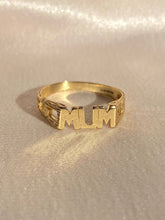 Load image into Gallery viewer, Vintage 9k Mom MUM Ring