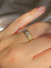 Load image into Gallery viewer, Antique 18k Diamond Trilogy Gypsy Ring 1901