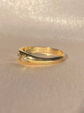 Load image into Gallery viewer, Antique 18k Diamond Skinny Trilogy Gypsy Ring