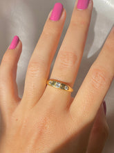 Load image into Gallery viewer, Antique 18k Diamond Skinny Trilogy Gypsy Ring