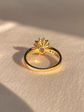Load image into Gallery viewer, Vintage 14k Tanzanite Diamond Flower Engagement Ring