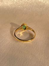Load image into Gallery viewer, Vintage 9k Emerald Bezel Solitaire Ring
