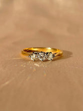 Load image into Gallery viewer, Vintage 18k Diamond Platinum Trilogy Ring