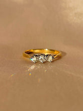 Load image into Gallery viewer, Vintage 18k Diamond Platinum Trilogy Ring