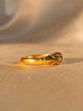 Load image into Gallery viewer, Antique 18k Opal Diamond Boat Ring 1912