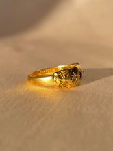 Load image into Gallery viewer, Antique 18k Diamond Ruby Trilogy Starburst Gypsy Ring 1902