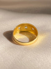 Load image into Gallery viewer, Antique 18k Diamond Trilogy Filigree Gypsy Ring