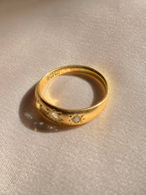 Load image into Gallery viewer, Antique 18k Diamond Trilogy Gypsy Ring 1909-10