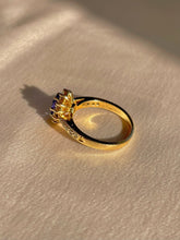 Load image into Gallery viewer, Vintage 14k Tanzanite Diamond Flower Engagement Ring