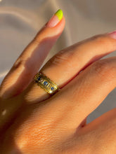 Load image into Gallery viewer, Antique 18k Sapphire Diamond Scallop Gypsy Ring 1900