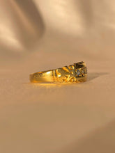 Load image into Gallery viewer, Antique 18k Sapphire Diamond Scallop Gypsy Ring 1900